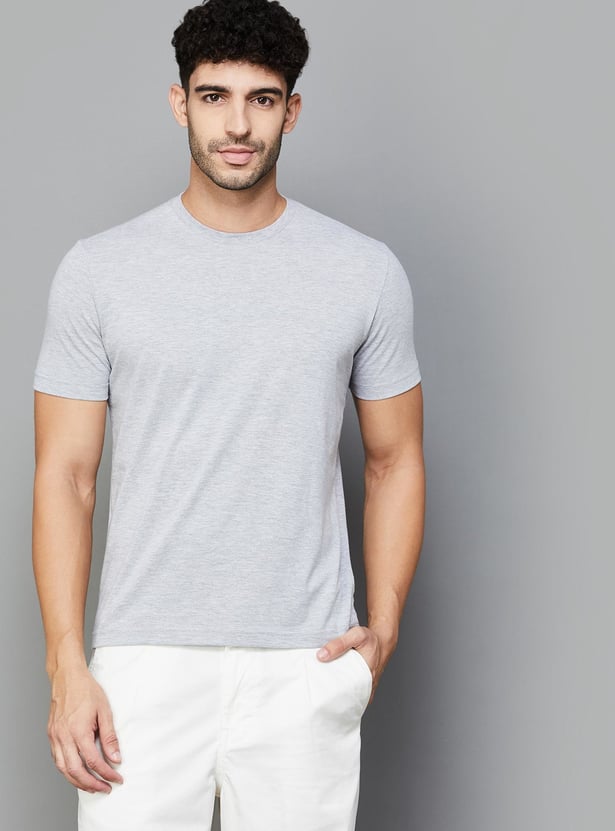 FAHRENHEIT Brand Print Slim Fit T-shirt - Pack of 3
