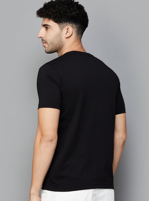 FAHRENHEIT Brand Print Slim Fit T-shirt - Pack of 3