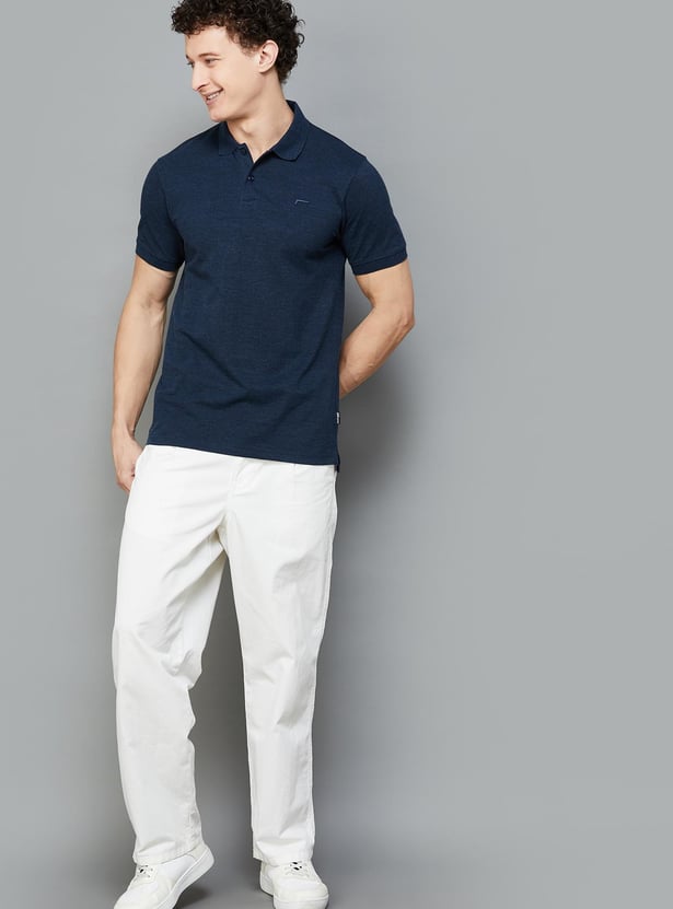 FAME FOREVER Solid Polo T-shirt