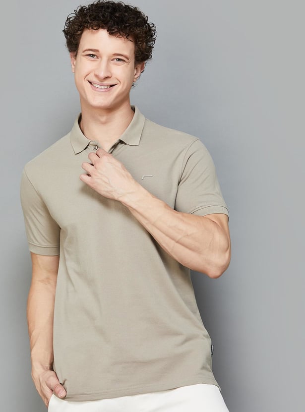 FAME FOREVER Solid Polo T-shirt