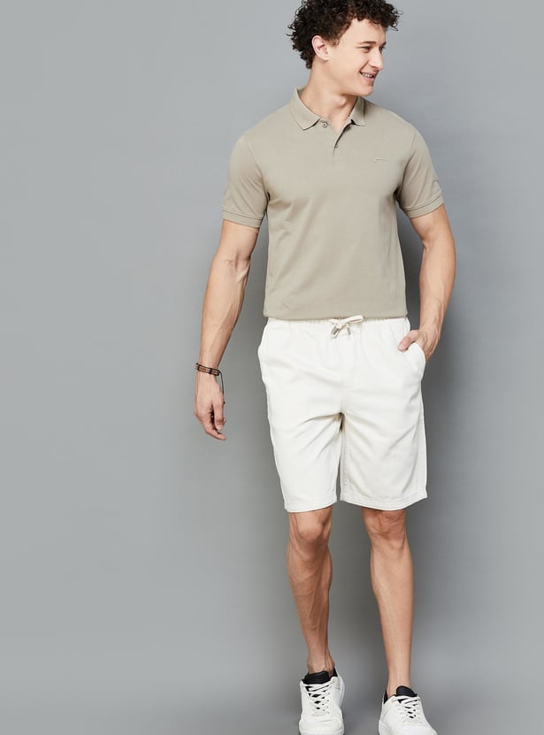 FAME FOREVER Solid Polo T-shirt