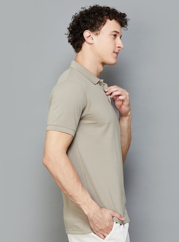 FAME FOREVER Solid Polo T-shirt
