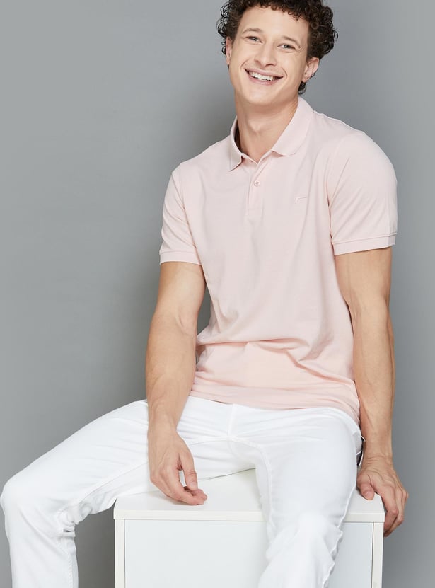 FAME FOREVER Solid Polo T-shirt