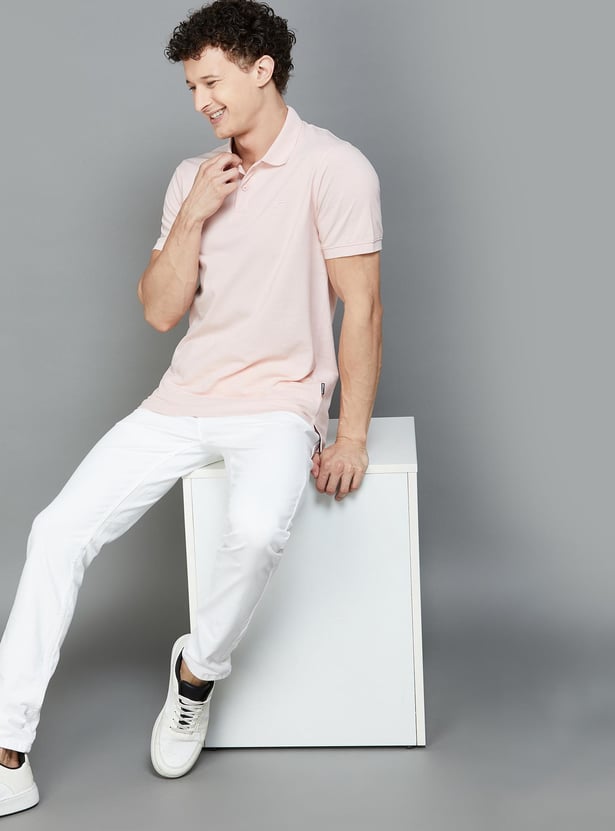 FAME FOREVER Solid Polo T-shirt