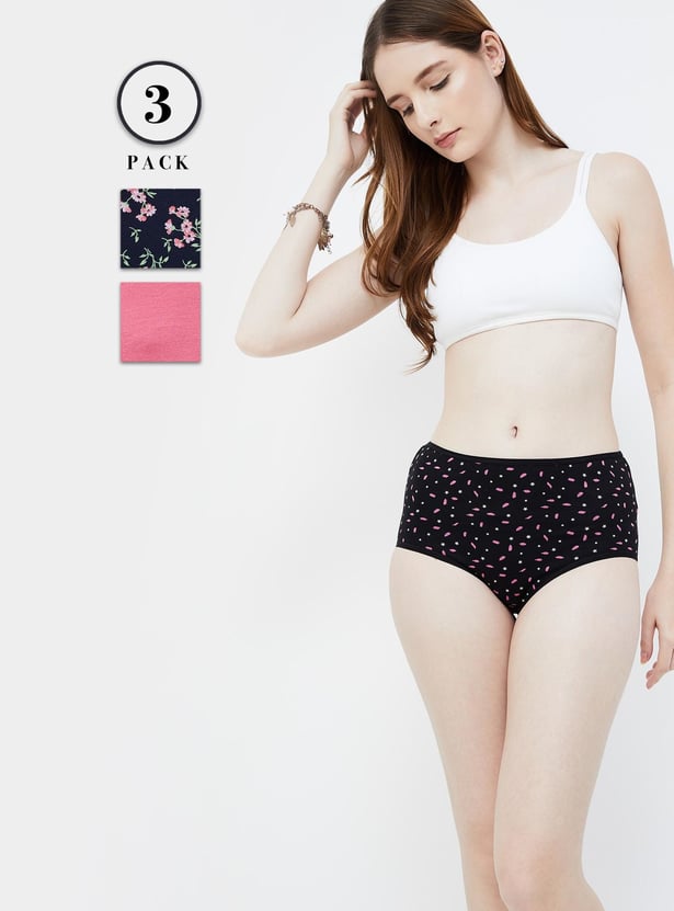 GINGER Printed Hipster Panties - Pack of 3