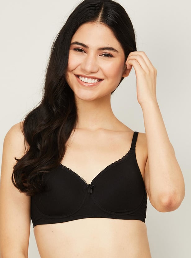 GINGER Women Solid Padded Non-Wired T-shirt Bra
