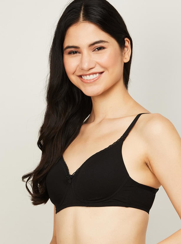 GINGER Women Solid Padded Non-Wired T-shirt Bra