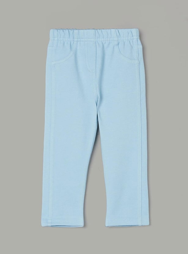 JUNIORS Girls Dark Wash Elasticated Jeggings