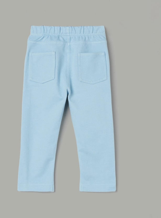 JUNIORS Girls Dark Wash Elasticated Jeggings