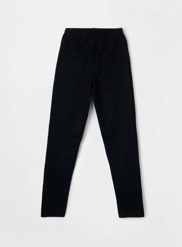FAME FOREVER Girls Solid Elasticated Jeggings