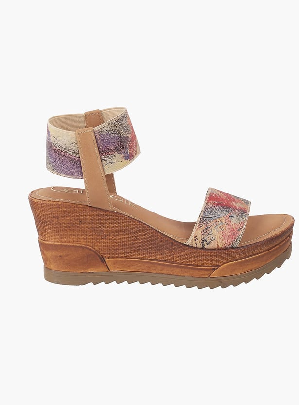 CATWALK Women Printed Ankle Strap Wedges