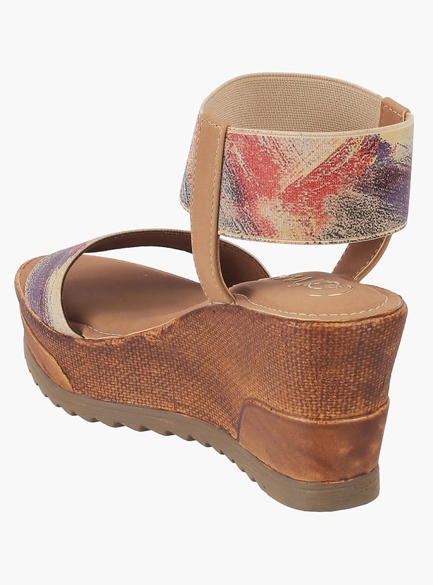 CATWALK Women Printed Ankle Strap Wedges