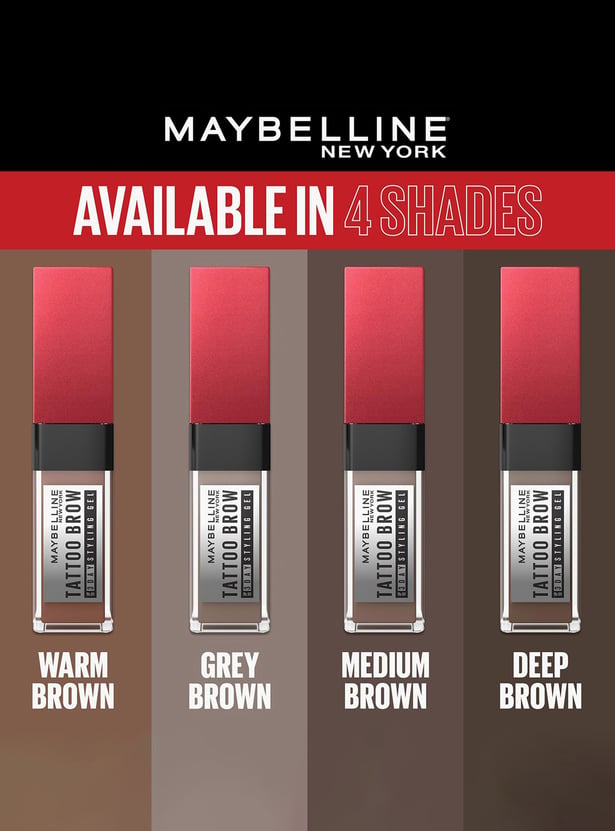 MAYBELLINE NEW YORK Tattoo Brow Styling Brow Gel - Grey Brown - 6ml