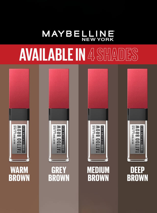 MAYBELLINE NEW YORK Tattoo Brow 3 Day Styling Brow Gel - Medium Brown - 6ml