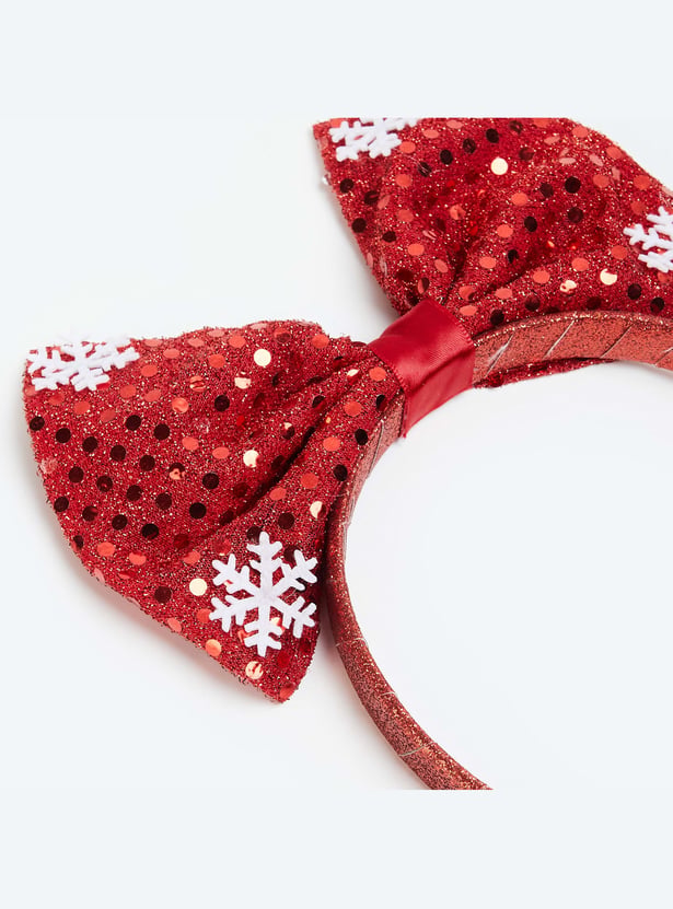 FAME FOREVER Girls Embellished Bow-Detailed Headband