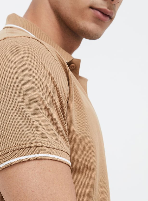 KAPPA Solid Sports Polo T-shirt