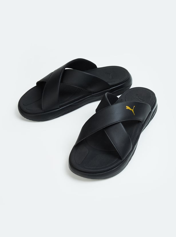 PUMA Softride Men Solid Cross Strap Sliders