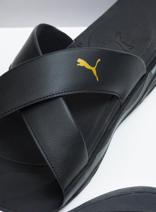 PUMA Softride Men Solid Cross Strap Sliders