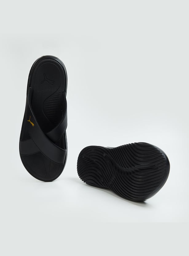 PUMA Softride Men Solid Cross Strap Sliders