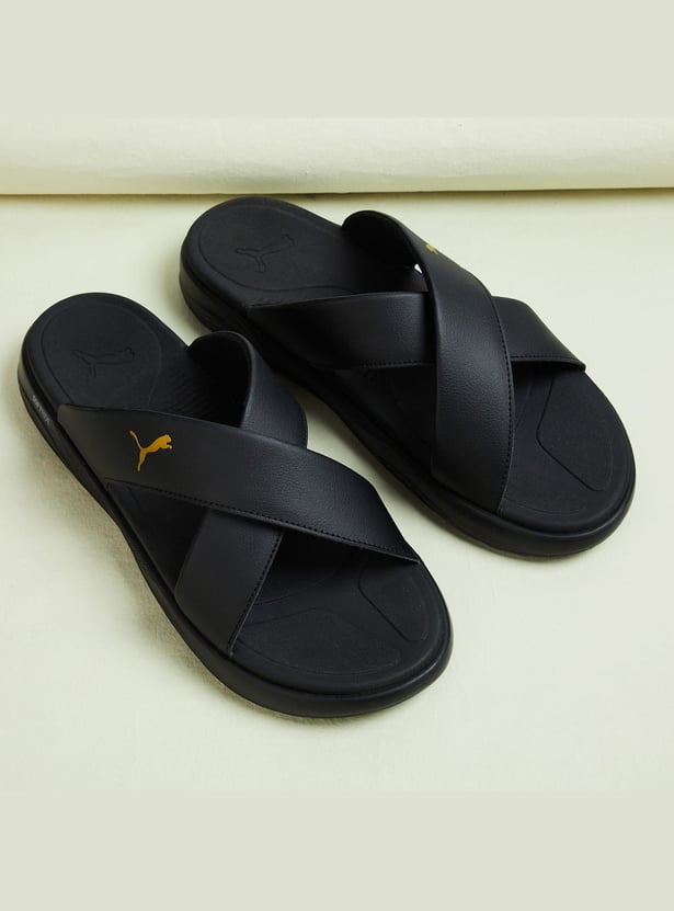 PUMA Softride Men Solid Cross Strap Sliders