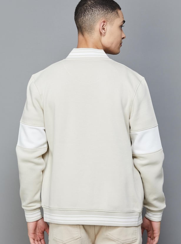 FAME FOREVER Men Printed Varsity Jacket