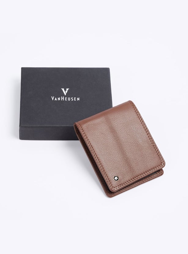 VAN HEUSEN Men Solid Bi-Fold Leather Wallet