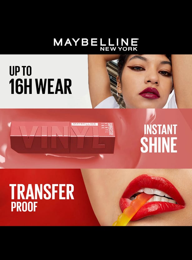 MAYBELLINE NEW YORK Superstay Vinyl Ink High Shine Liquid Lipstick - Extra - 4.2ml