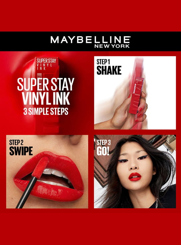 MAYBELLINE NEW YORK Superstay Vinyl Ink High Shine Liquid Lipstick - Extra - 4.2ml
