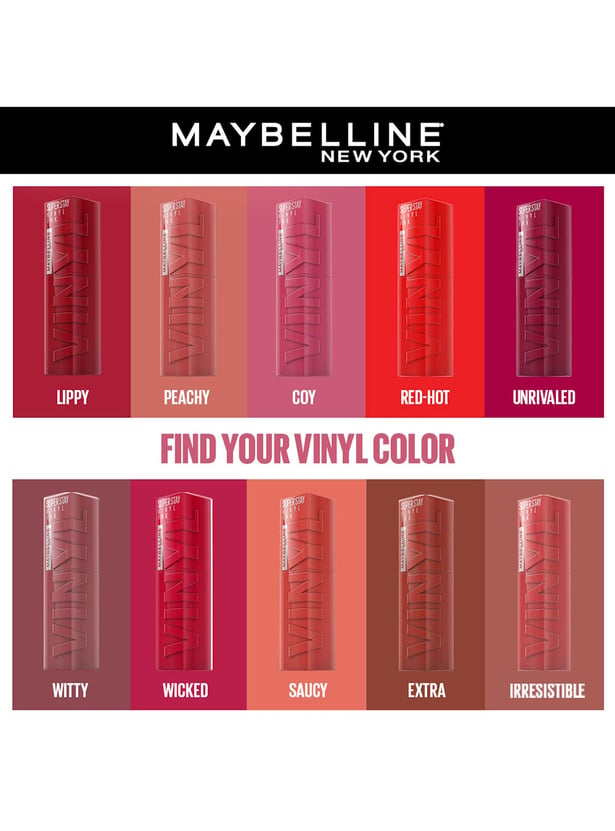 MAYBELLINE NEW YORK Superstay Vinyl Ink High Shine Liquid Lipstick - Extra - 4.2ml