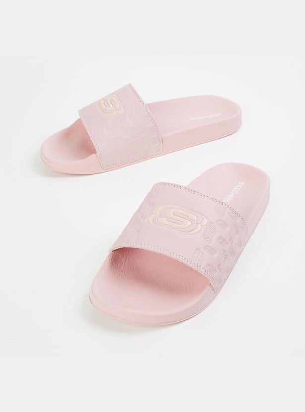 SKECHERS Women Embossed Sliders