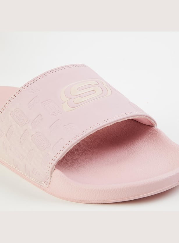 SKECHERS Women Embossed Sliders
