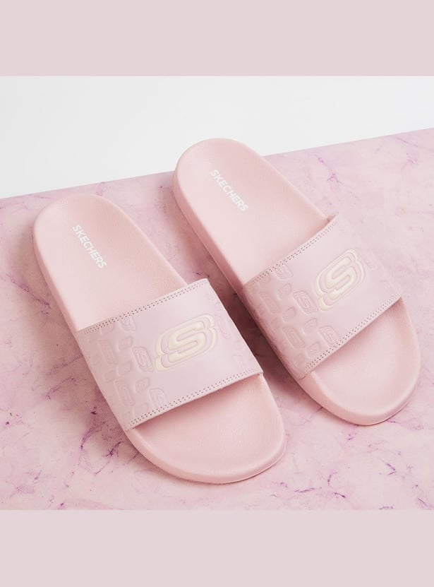 SKECHERS Women Embossed Sliders