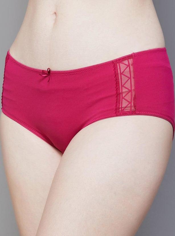 TRIUMPH Solid Lace Detailed Hipster Panties