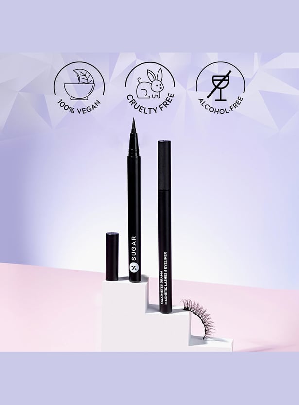 SUGAR Maximeyes Drama Magnetic Eyelashes Eyeliner - 01 Genuine - 3ml