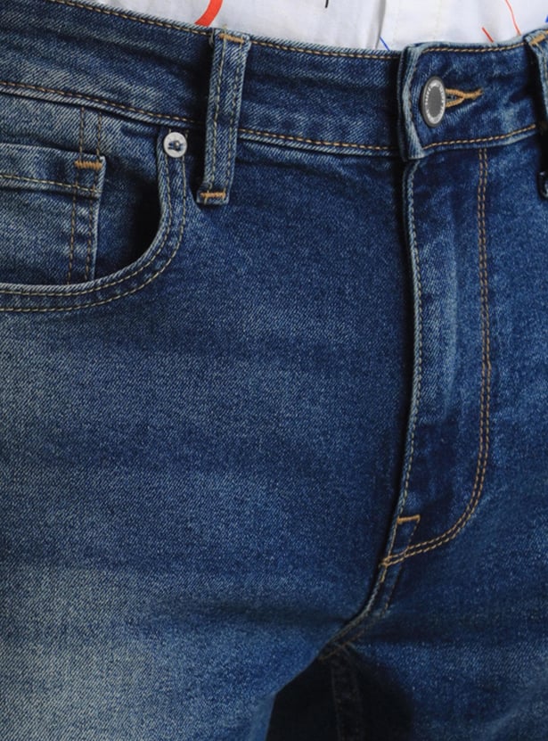 JACK & JONES Men Washed Regular Straight Jeans