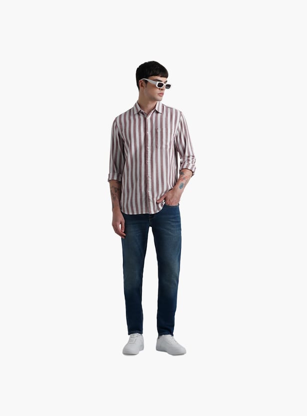 JACK & JONES Men Washed Slim Straight Fit Jeans