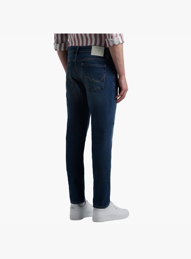 JACK & JONES Men Washed Slim Straight Fit Jeans