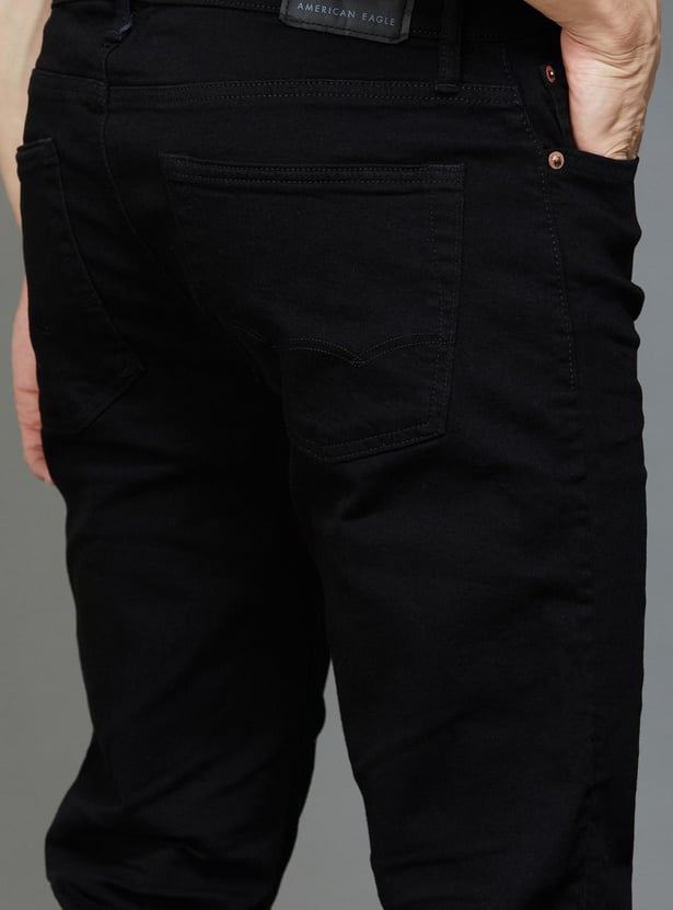 AMERICAN EAGLE Solid Slim Tapered Jeans