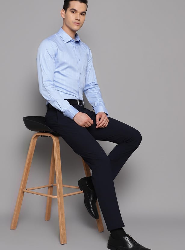 BLACKBERRYS Men Solid Slim Fit Formal Trousers