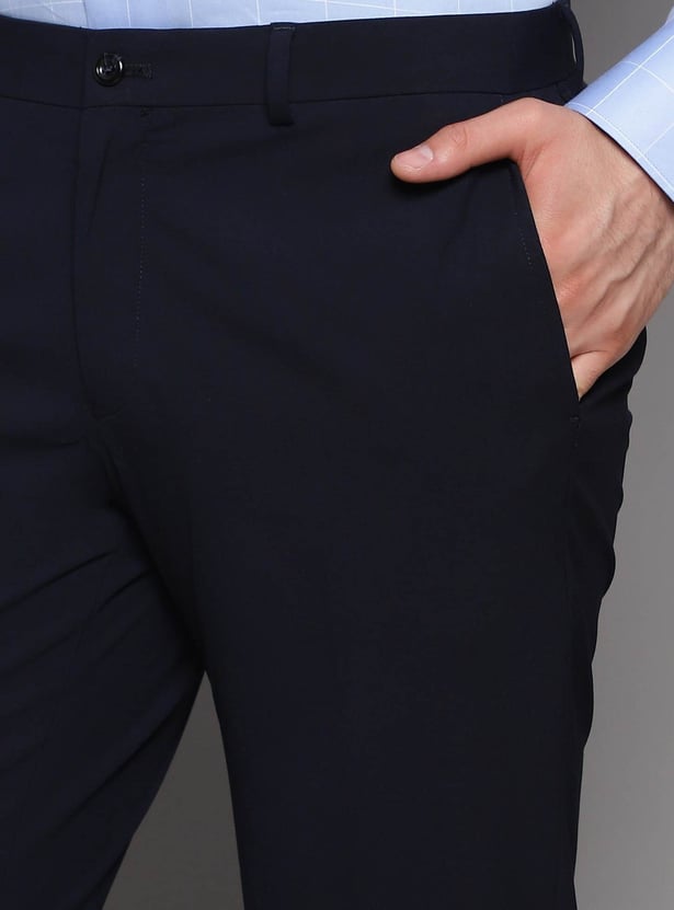 BLACKBERRYS Men Solid Slim Fit Formal Trousers