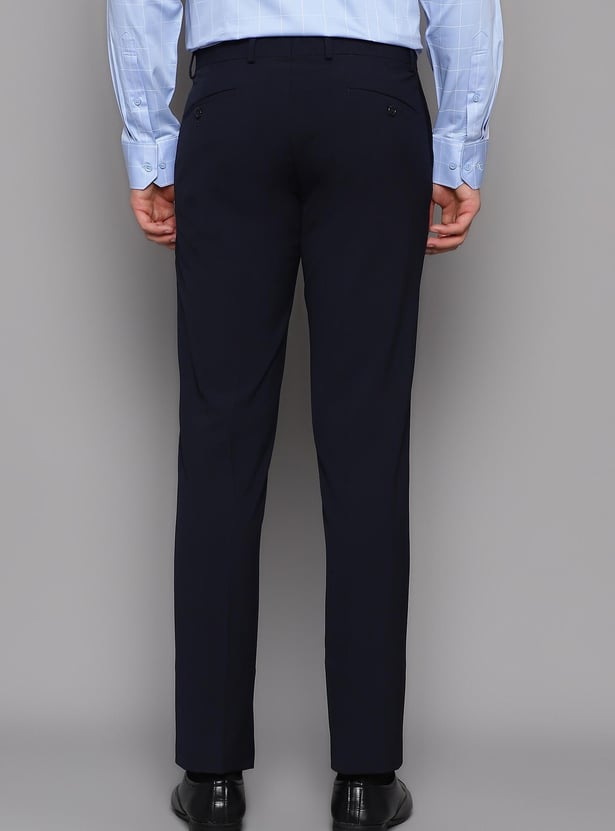 BLACKBERRYS Men Solid Slim Fit Formal Trousers