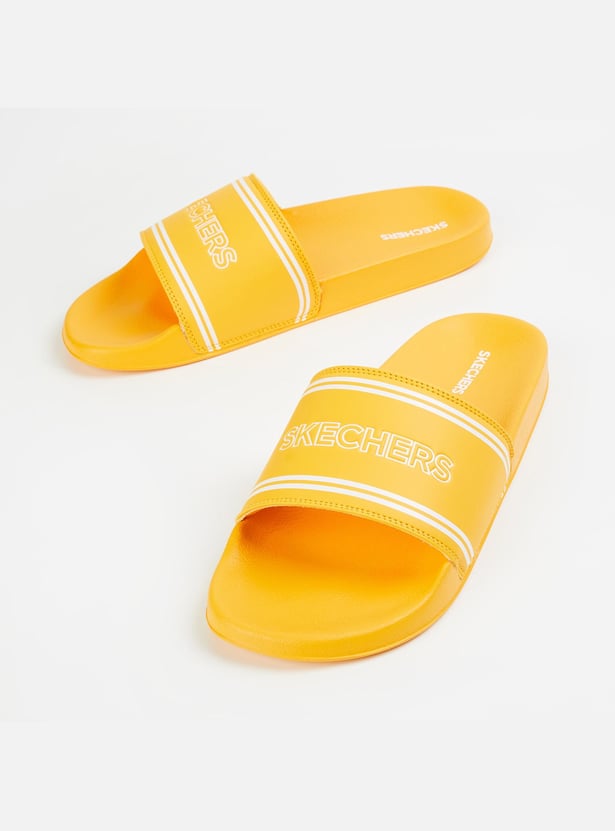 SKECHERS Women Brand Embossed Sliders