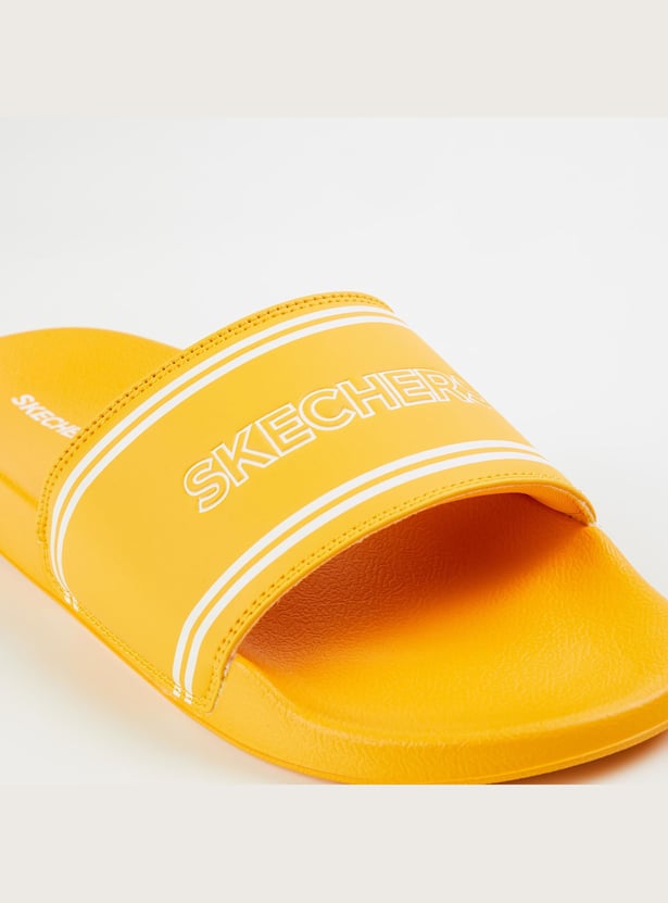 SKECHERS Women Brand Embossed Sliders