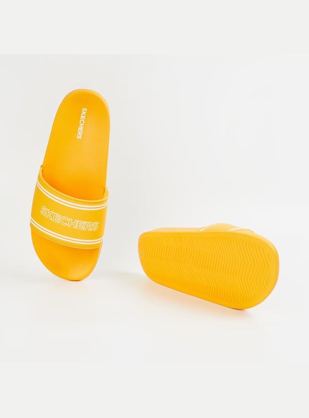 SKECHERS Women Brand Embossed Sliders