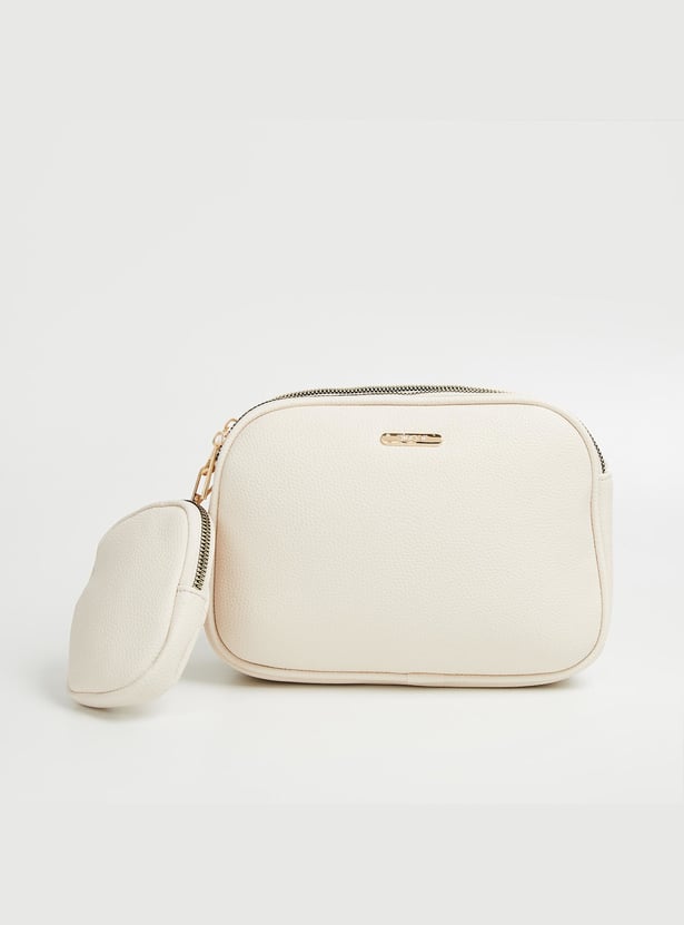 GINGER Textured Sling Bag with Pouch