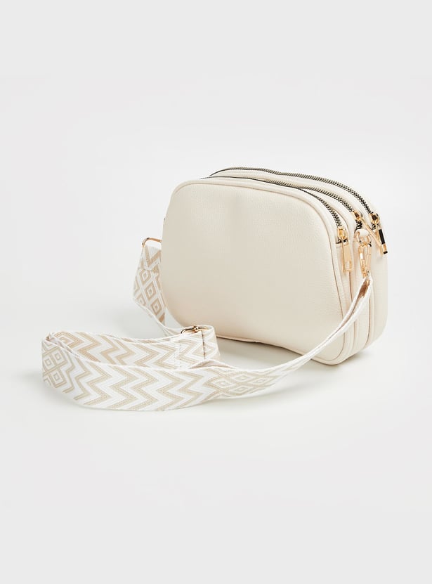 GINGER Textured Sling Bag with Pouch