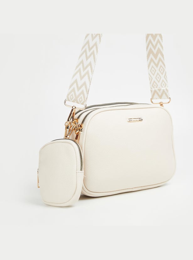 GINGER Textured Sling Bag with Pouch
