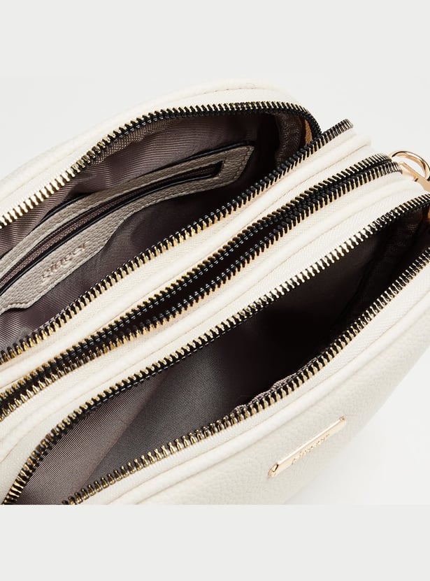 GINGER Textured Sling Bag with Pouch