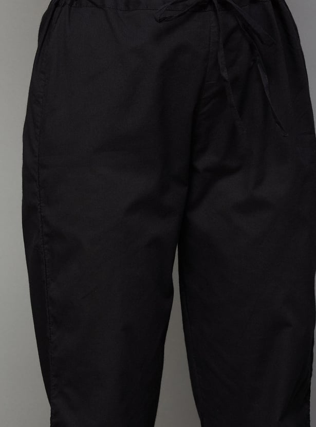 BIBA Women Solid Straight Pant