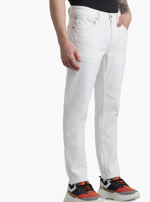 JACK & JONES Men Solid Slim Straight Jeans